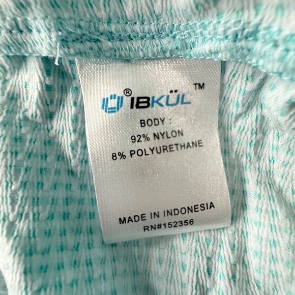 IBKUL Womens Sleeveless Aqua Gingham Zip Neck Dress S UPF 50+ Cool Feel Nylon Bl - Picture 4 of 12
